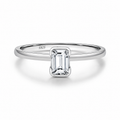 Anillo Isela Esmeralda de Moissanita 0,8 ct en Plata de Ley 925