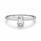 Anillo Isela Esmeralda de Moissanita 0,8 ct en Plata de Ley 925
