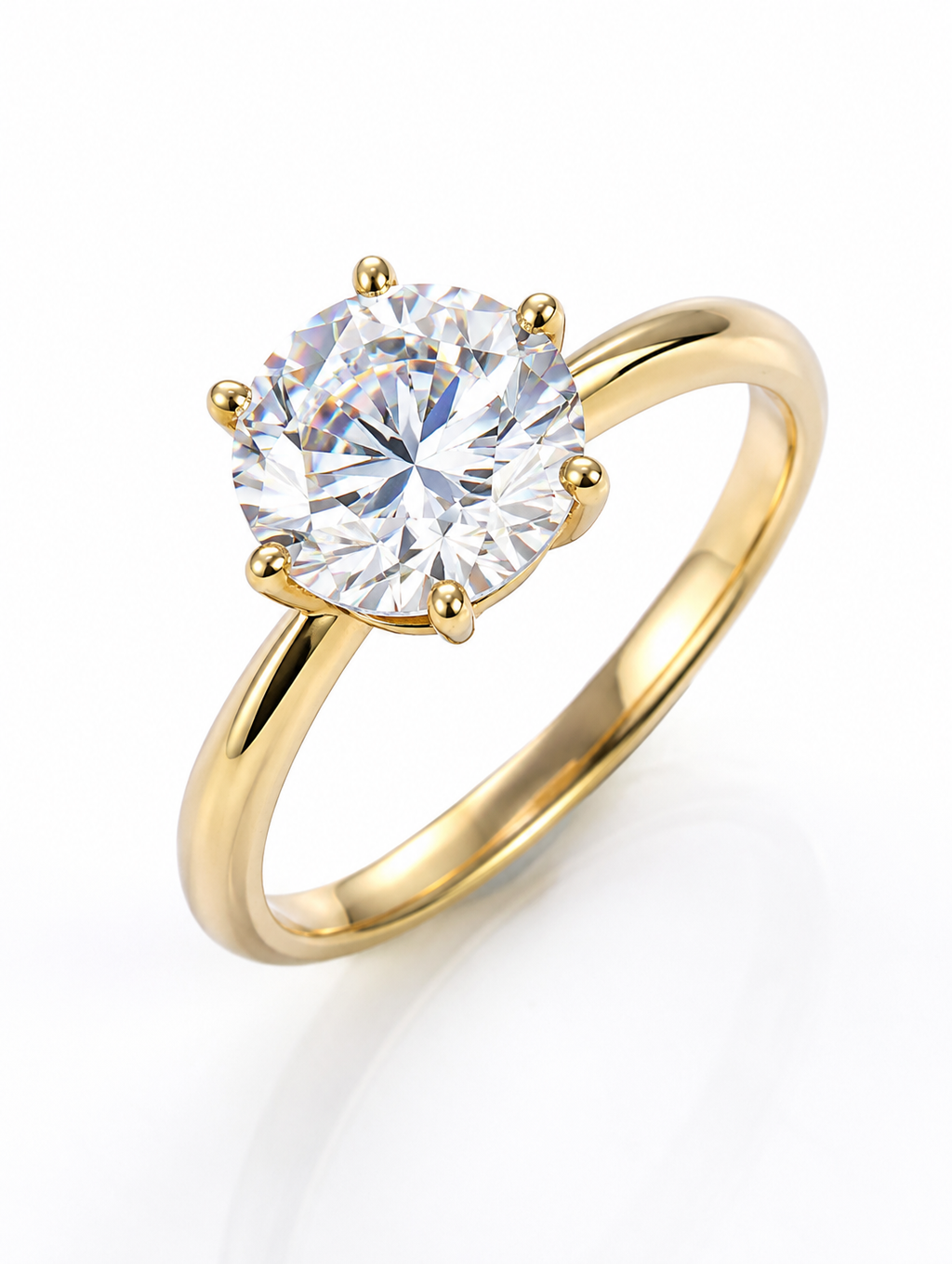 ANILLO REDONDO CLÁSICO — Moissanite 0.5-1CT