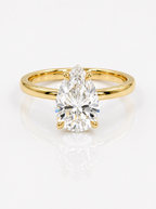 ANILLO GOTA — Moissanite Lágrima 1CT