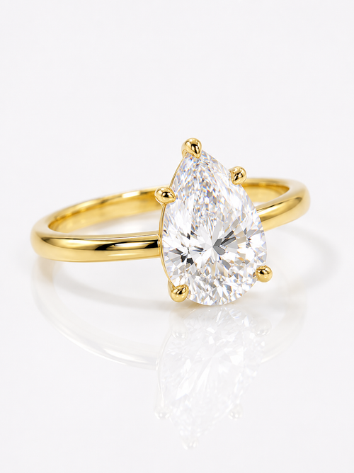 ANILLO GOTA — Moissanite Lágrima 1CT