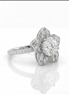 ANILLO FLOR — Moissanite Personalizada 1CT
