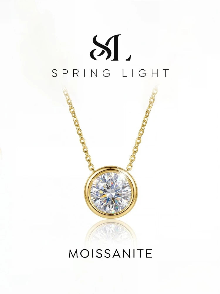 COLLAR SOL — Moissanite Redonda 1CT