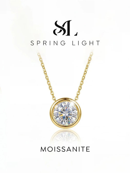 COLLAR SOL — Moissanite Redonda 1CT