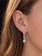 PENDIENTES CASCADA — Moissanite Borla 1CT