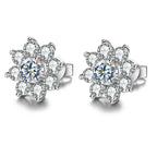 PENDIENTES FLOR — Moissanite 0.5CT