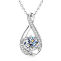 Lnngy 8MM 2.0CT Round Cut Moissanite Necklace 14K Gold Filled Infinity Pendant Necklace for Women Wedding Jewelry Gift