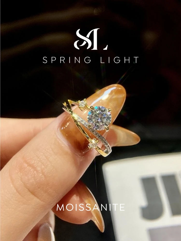 ANILLO ESTELA — Moissanite Princesa 1CT