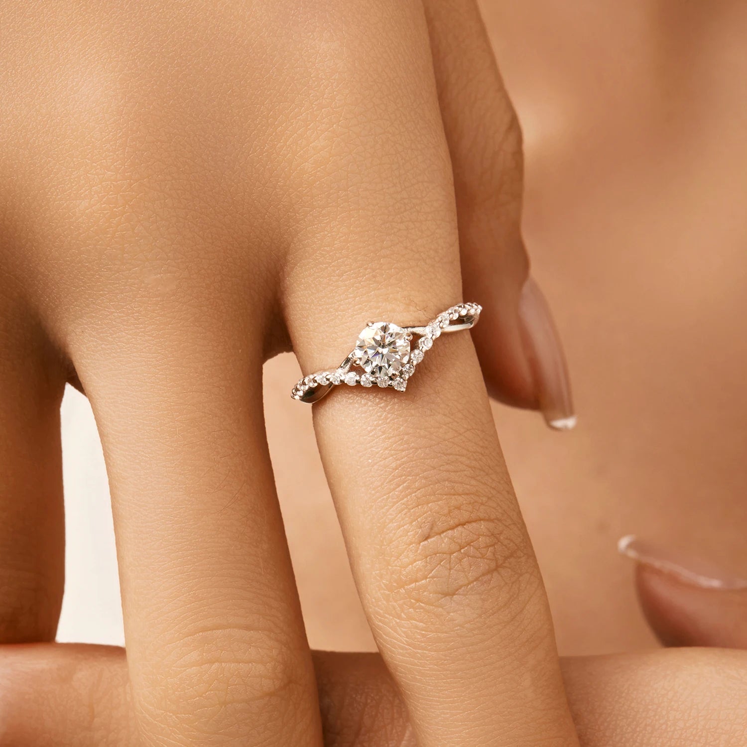MODIAN Crown D Color Moissanite Ring Delicate Lab Diamond Ring 925 Sterling Silver For Women Wedding Engagement Jewelry