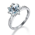 Anillo Isela Solitario de Moissanita en Plata de Ley 925