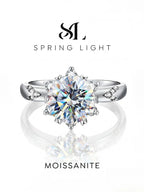 Anillo Isela Solitario de Moissanita en Plata de Ley 925