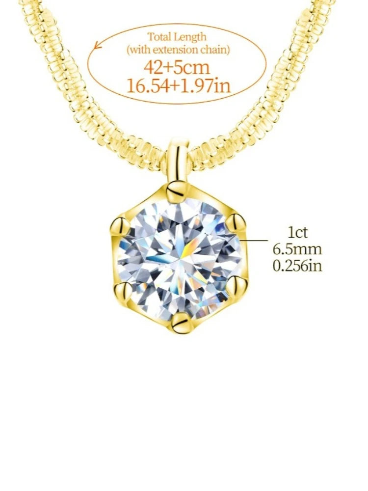 COLLAR CRUZ — Moissanite 1CT