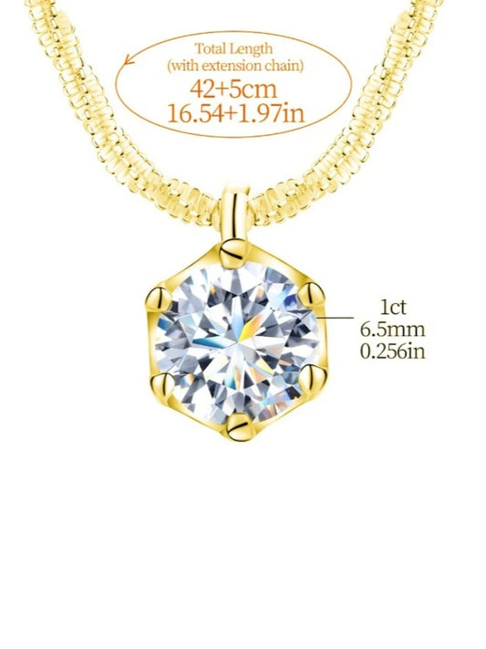 COLLAR CRUZ — Moissanite 1CT