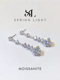 PENDIENTES CASCADA — Moissanite Borla 1CT