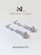 PENDIENTES CASCADA — Moissanite Borla 1CT