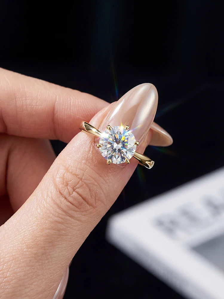 ANILLO REDONDO CLÁSICO — Moissanite 0.5-1CT