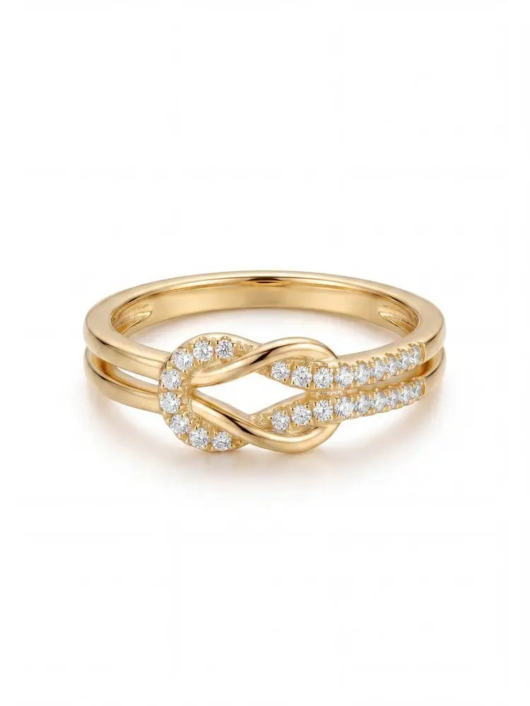 ANILLO NUDO — Moissanite Doble Nudo