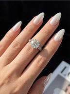 Anillo Isela Solitario de Moissanita en Plata de Ley 925