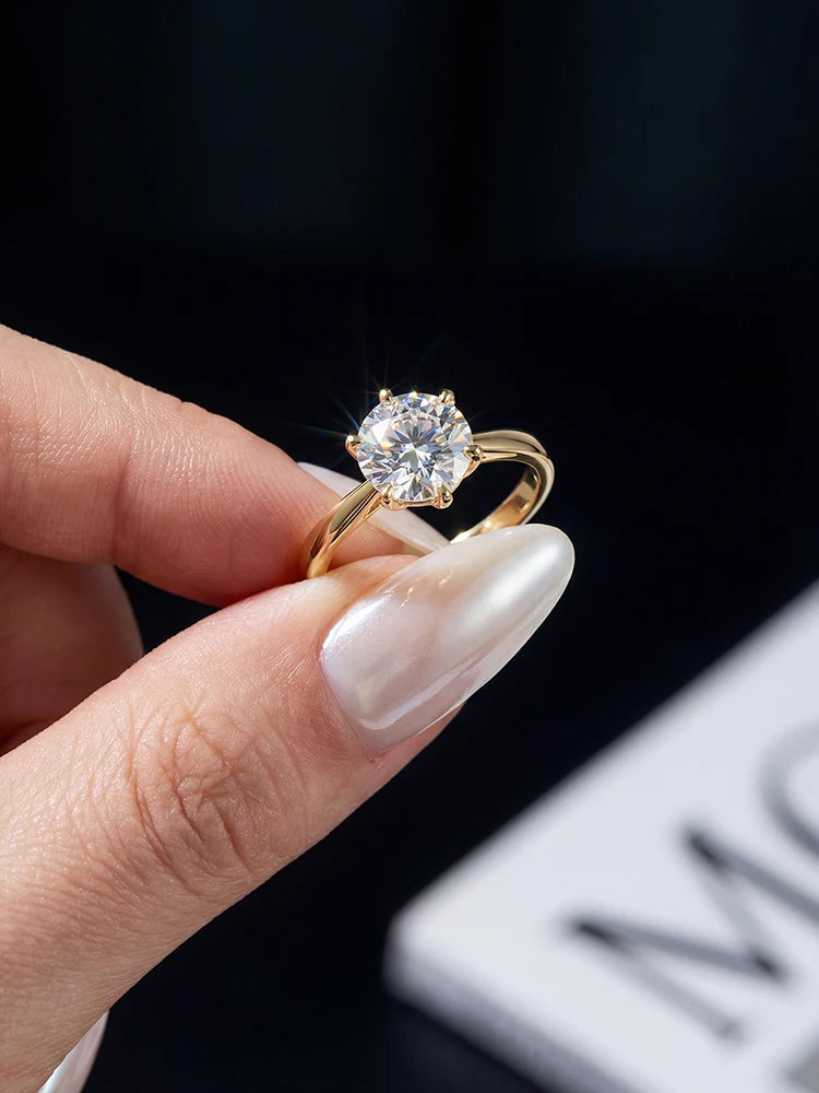 ANILLO REDONDO CLÁSICO — Moissanite 0.5-1CT