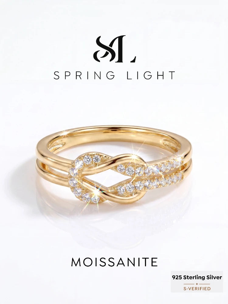 ANILLO NUDO — Moissanite Doble Nudo