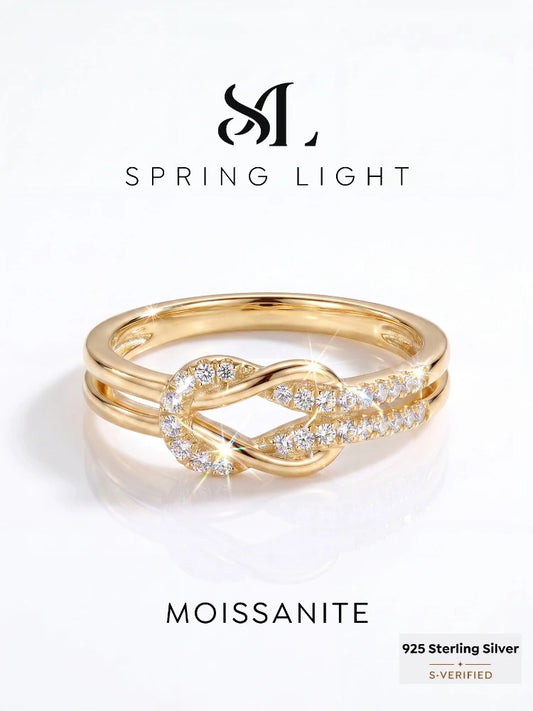 ANILLO NUDO — Moissanite Doble Nudo