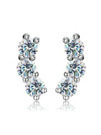PENDIENTES ONDA — Moissanite Curva 0.6CT