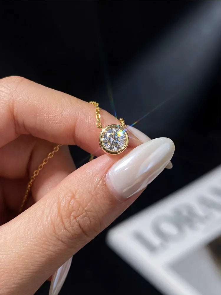 COLLAR SOL — Moissanite Redonda 1CT